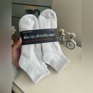 Quiksilver Men's White Athletic Socks - 8 Pack